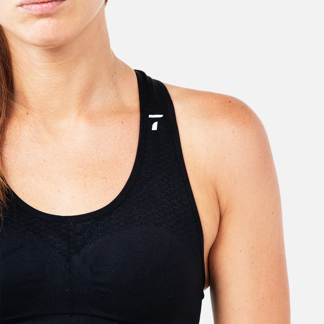 top, bra traspirante ecosostenibile in tessuto tecnico, activewear.