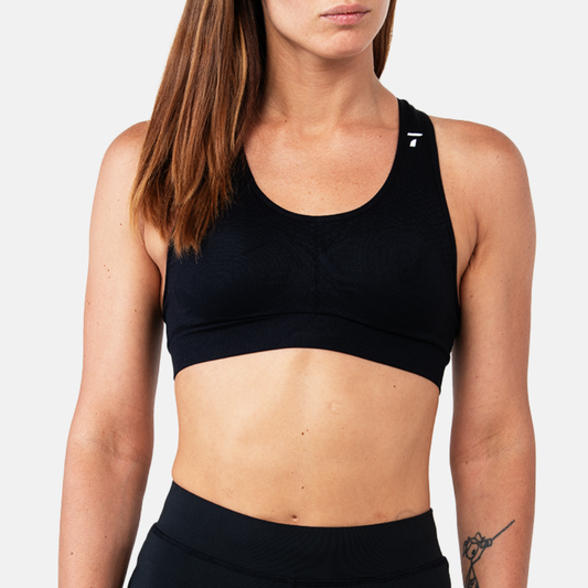 top, bra traspirante ecosostenibile in tessuto tecnico, activewear.